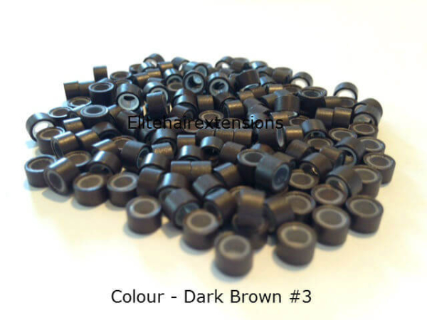 Dark Brown Silicone Lined Micro Rings