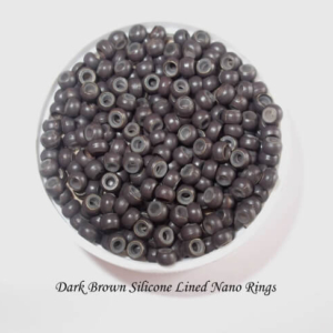 Dark Brown Silicone Lined Nano Rings