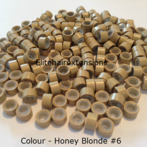 Honey Blonde Silicone Lined Micro Rings