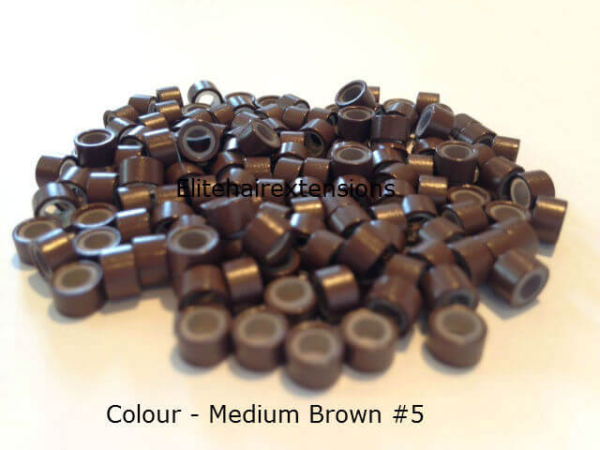 Medium Brown Silicone Lined Micro Rings
