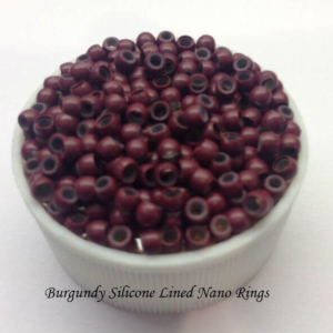 burgundy Silicone Lined Nano Rings